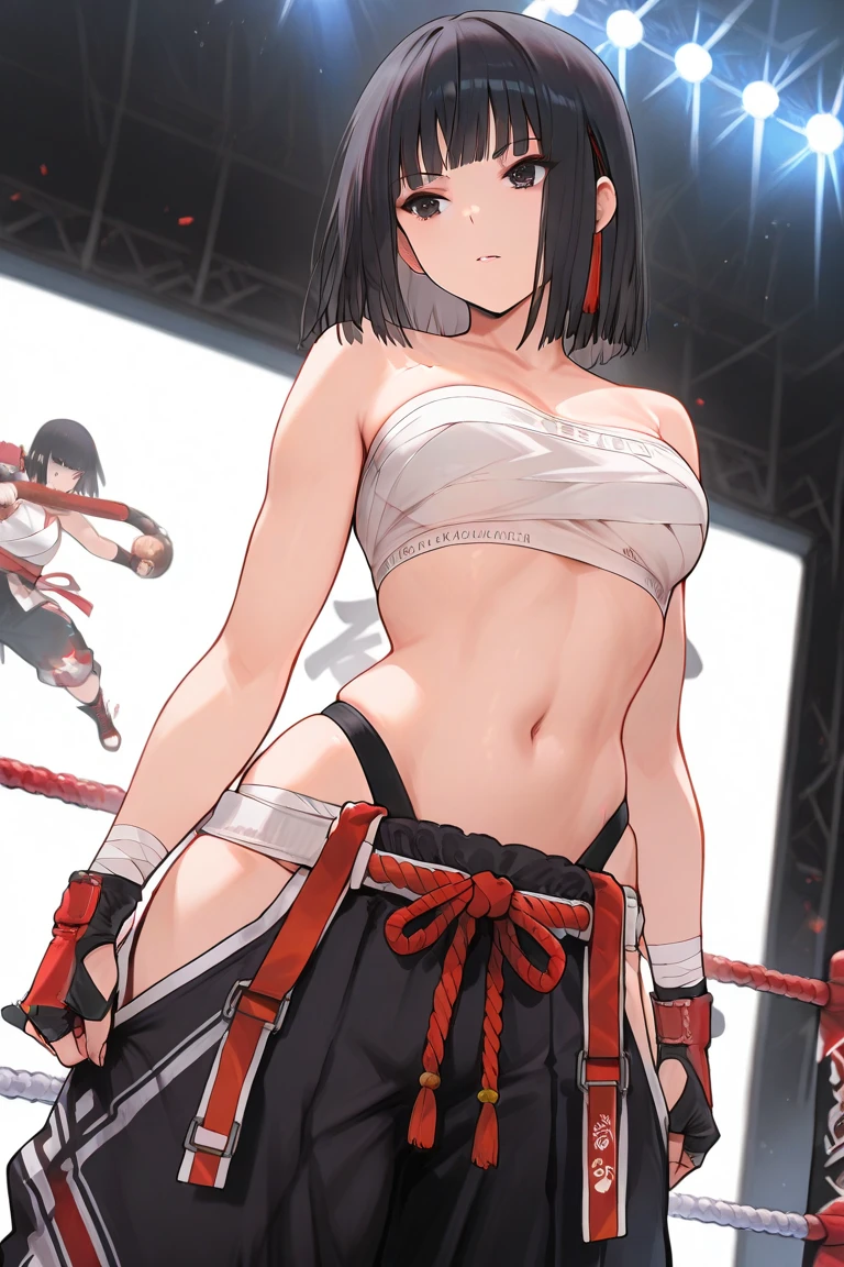 (from below:1),crotch angle,straight-on,mediumshot, (highest quality, Very delicate and beautiful, High resolution),(cute), One girl, faint lips,Tifa_Lockhart, smile:1.2,,big eyes, suspenders, mini skirt, (Tank top), Tense shirt, Black Hair, Long Hair, gloves, Beautiful and detailed red eyes, belly button, abdomen, high expose one's stomach.rib, Abdominal muscles, ( large breasts:1.2), hands on hips,(anime,keyvisual),,(best quality,masterpeace,very aesthetic)
,cinematic lighting,professional lighting,