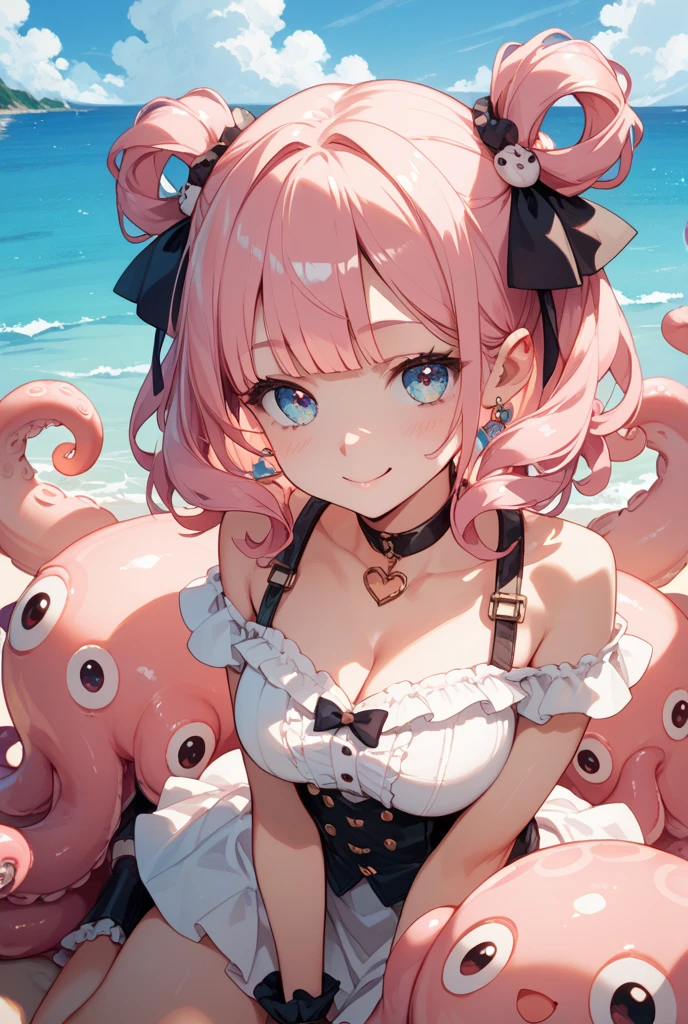 Girl getting naughty by tentacles