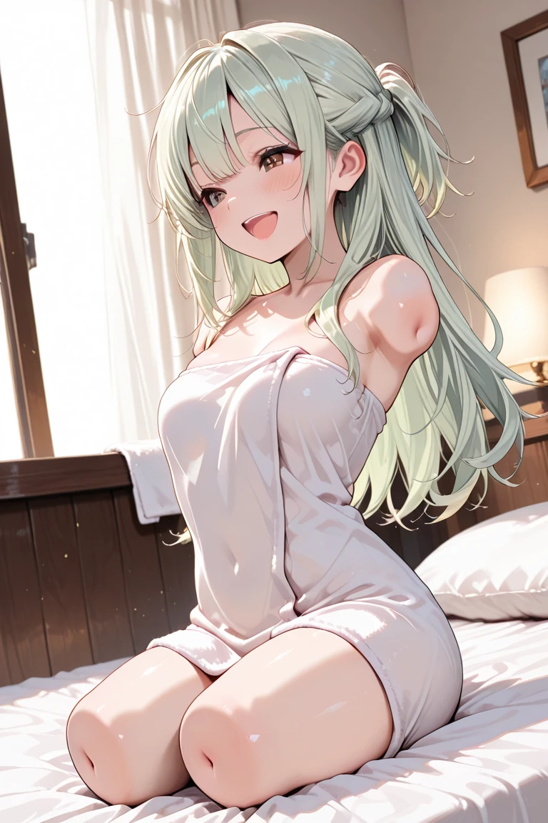 (((masterpiece))),(((High resolution)))、(((perfect face)))、(((Beauty)))、Bedroom、(((beautiful face)))、((((underwear))))、(embarrassed look)、(((looking at me)))