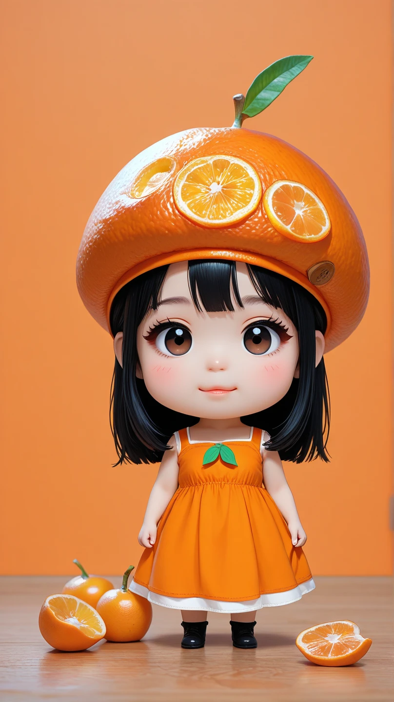 <lora:cute_blindbox_v2:0.4>,blindbox, 1girl, solo, sitting, strawberry, blurry background, blush stickers, red dress, shoes