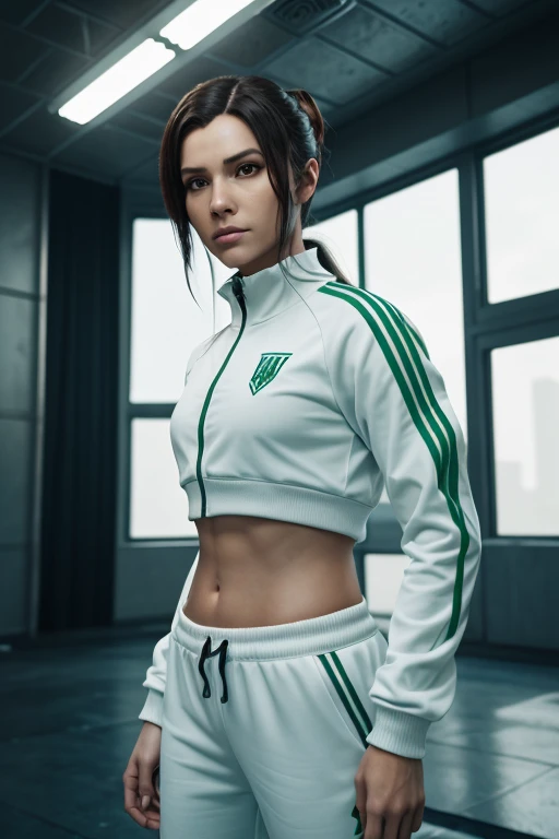 1girls, Nur, green Hair , 24 years old , Biased Unisex Tracksuit Set