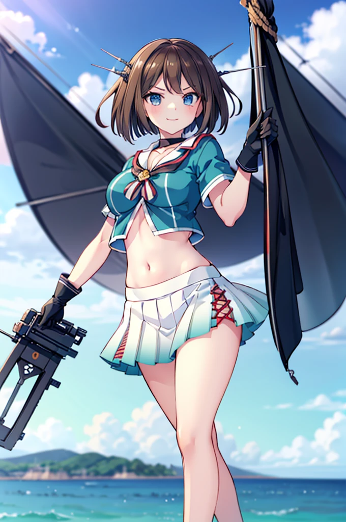 fine、tomboy、Navel exposure