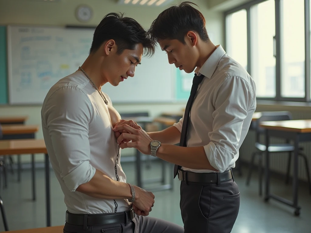Real photo style、Realistic、Cute handsome man、Idol face、、Japanese、Slim body、Mash Hair、Completely naked、Full nudity、I was hugged from behind by an old man in a suit.、Inside the office、Embarrassed look、Completely naked、Completely naked