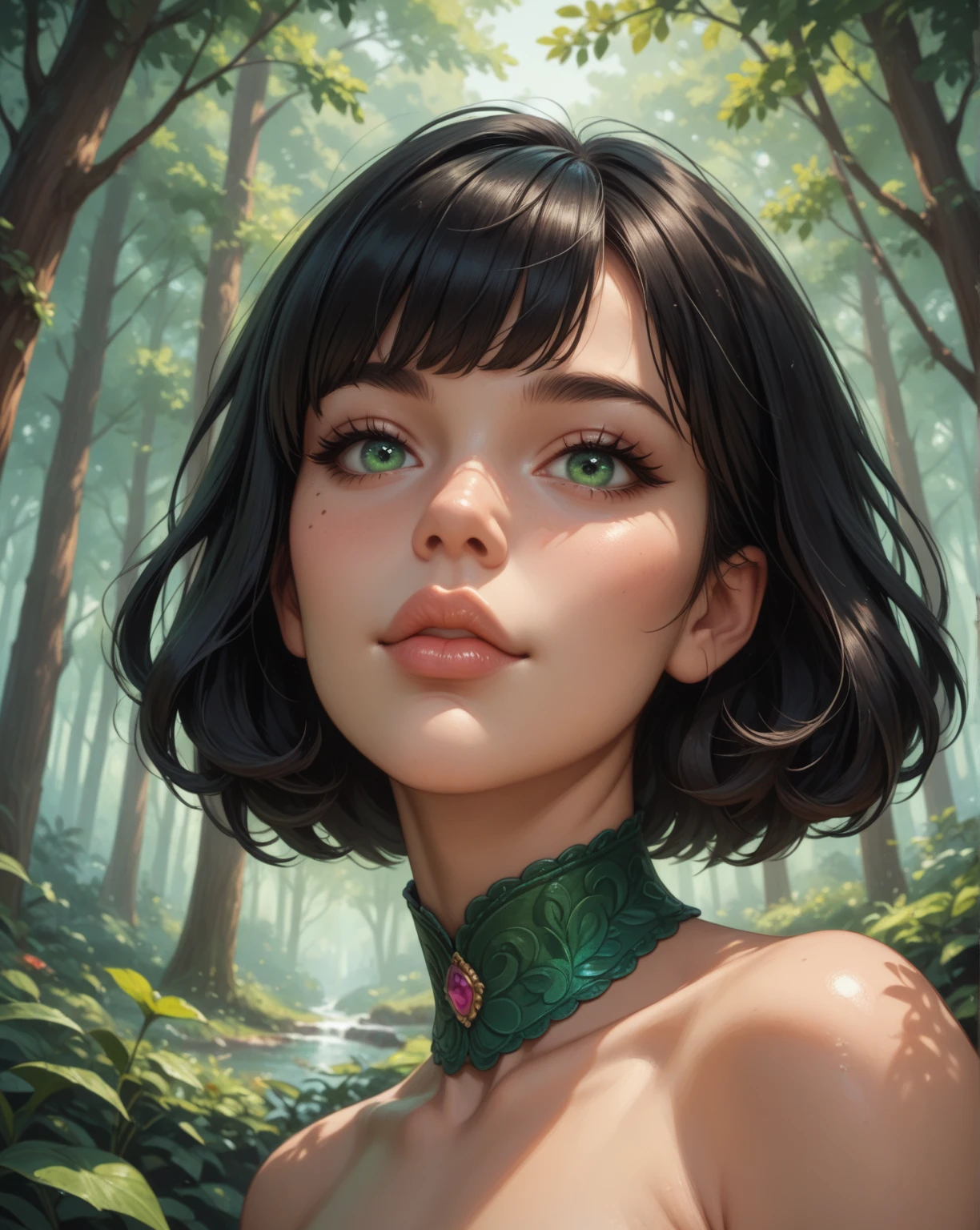 1girl, solo, full body, (masterpiece:1.21), (best quality:1.2), colorful, (illustration:1.2), (cinematic lighting:1.1), (bare shoulders:1.21), (collarbone:1.21) In this whimsical garden of fantasy, The scene is illuminated by a rainbow (colorful fireflies) dancing in the air. Soft (drizzle) adorns the garden, creating a hazy and ethereal atmosphere. In the center of the picture, there stands a single girl, an extremely delicate girl, with cute facial features and an innocent expression. Her long hair fluttered in the wind. She wears an ultra-low-cut strapless dress that accentuates her curves. The lighting is very delicate and beautiful, creating a soft and warm glow that highlights the surface of the water and makes it sparkle like a diamond. The best grass is also illuminated, creating a lush carpet. The garden is surrounded by colorful fields of flowers of all colors and shapes. You can see (colored butterflies) of various colors and sizes flying in the scene, adding to the overall sense of wonder and magic. (Officers), a flush can be seen on the bridge of the nose, and the mouth is slightly open, which adds to the overall sense of innocence and youth. Falling petals can be seen floating around her, adding to the overall romance and beauty. The gentle breeze, rustling leaves and swaying flowers add to the overall dynamism and vitality. It is a scene of pure wonder and magic, full of color and beauty, and viewers can lose themselves in this fascinating and fascinating world. --auto