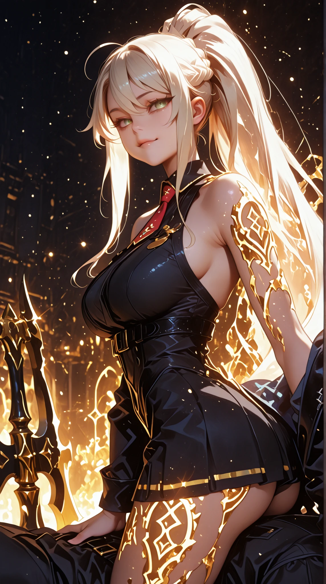 4k anime wallpaper, 4k anime wallpaper, anime art wallpaper 8 k, 4k anime style, Anime Art Wallpaper 4K, Anime Art Wallpaper 4K, 4k anime wallpaper, Eugeo Art, Detailed digital anime art, ((masterpiece, best quality)), (Complex lighting), Perfect hands, Normal fingers, Ultra Detailed, Vibrant colors.Fantasy comic style devil beautiful girl, Silver Hair, short, earphone, Half-dressed dark long coat, Off-shoulder, Black Wings, chain, Red Moon, Otherworldly.huge , Crazy breast swelling, Chest larger than shoulder blades, Big breasts and thin waist，(huge breasts:1.2)，Hydrated skin（（rogue））（（非常huge乳房）），（（Grooves reveal original skin）)