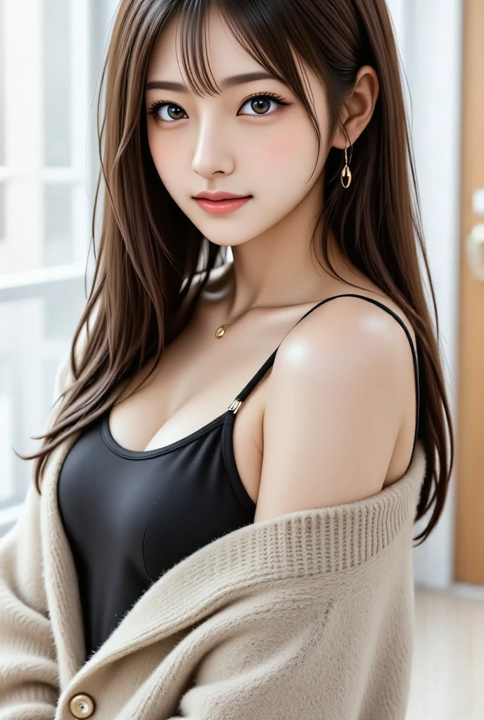 (RAW photo:1.2), (photorealistic:1.4),(masterpiece:1.3),(best quality:1.4), dreamlike, (detailed eyes),(detailed facial features), (detailed clothes features), skin tight, (shiny skin),(slender girl),(slim girl), 1girl, VeronicaCipher ,solo, cute, smlie, bangs, short brown hair, , black eyes,, , (small breast), ((fashion costume)), dynamic pose, (Kodak Film color) ((not see the camera)) ((white Studio) (studio light)