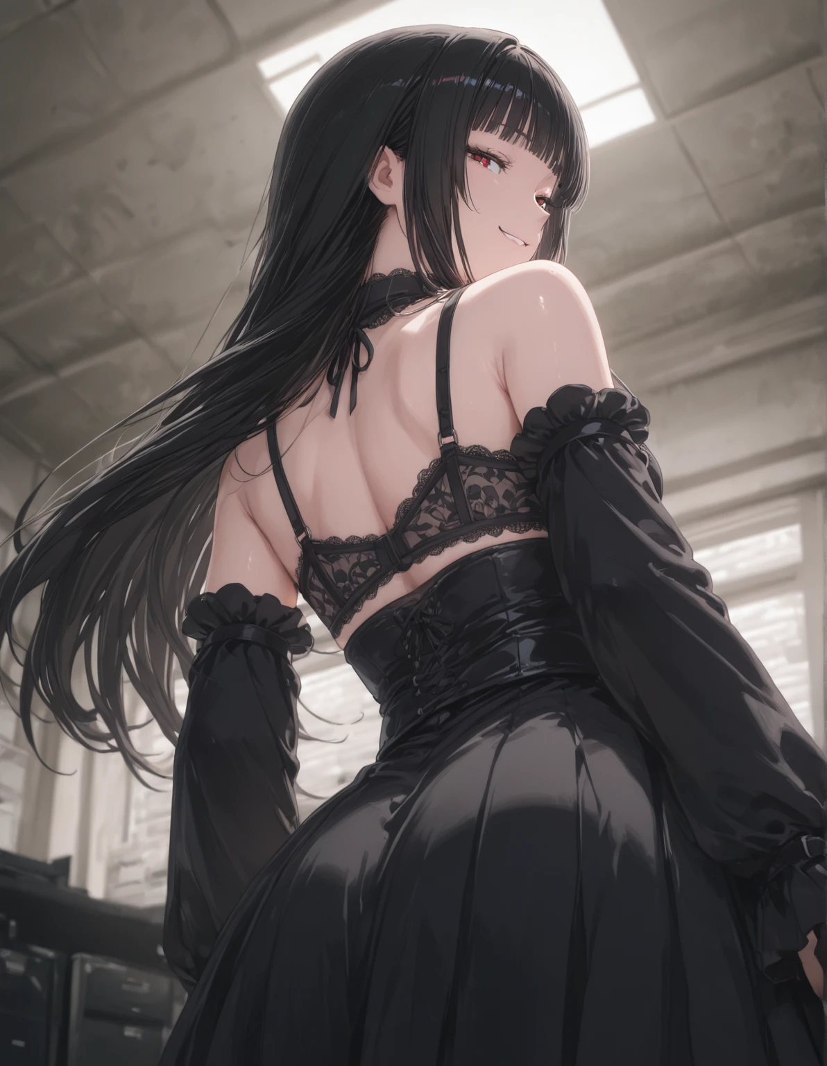 on a street, low angle shot, (best quality, masterpiece), ((Super ultra detailed)),(illustration), (Super masterpiece), extremely delicate and beautiful, (animated), (extremely detailed 8k CG), high resolution, (perfect finger), perfect hands, ((sakimichan)), oppai, small curvy loli, oppai proportions, two beautiful anime girls, anime girls, highly detailed anime, big breasts!, Seductive anime girl, fine details. girls front line, big breasts!, ecchi anime style, thicc, turning back, (back shot), ass focus, brow front, middle ass,