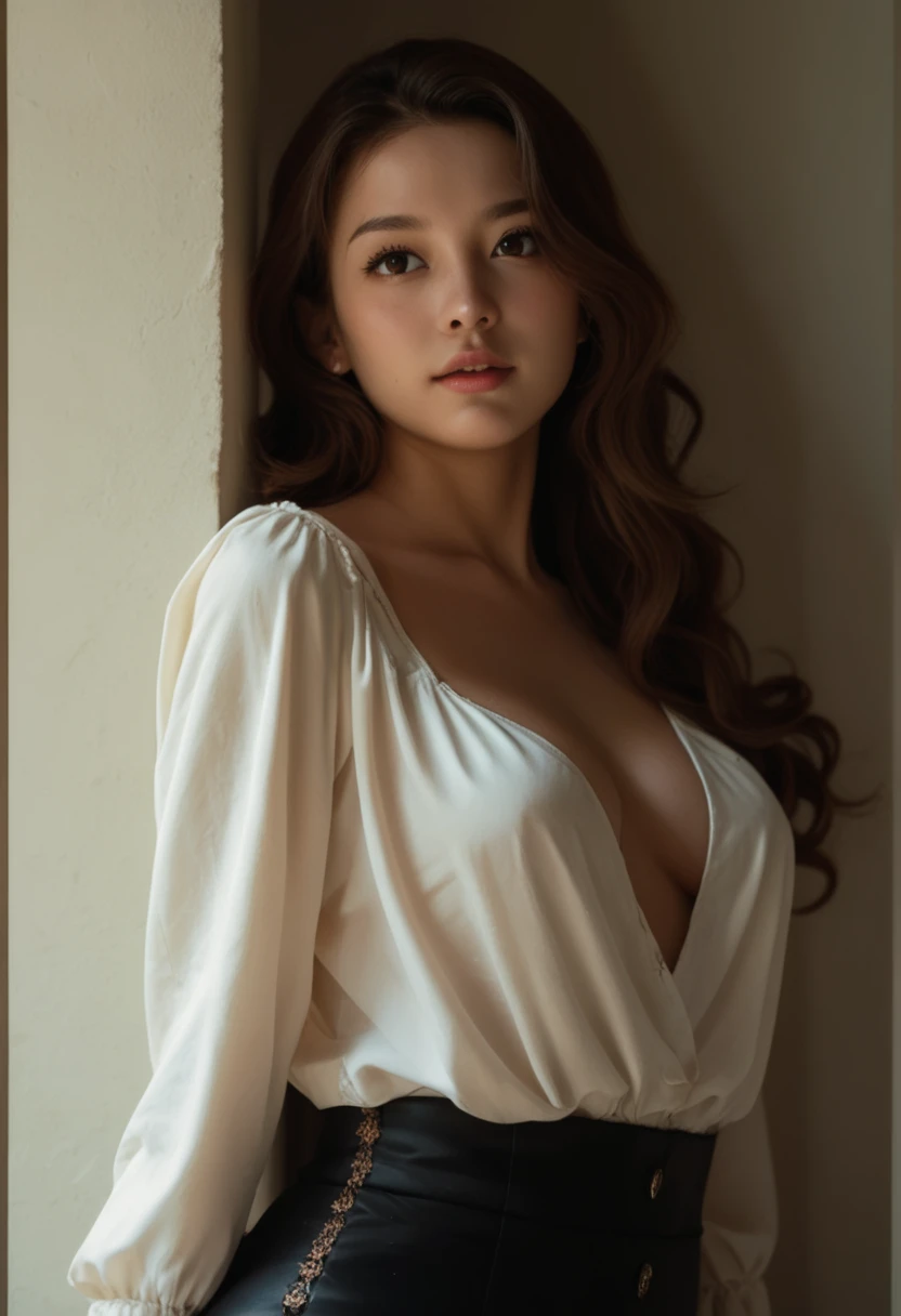 Dark brown hair、Light brown eyes、Japanese actress、 Lady、I am about 40 years old...、(Intricate details:1.2)、(Which is the top????:1.4)、 (Ultra-high resolution:1.2)、Ultra-high resolution、(Finely tuned)、(Detailed facial features)、Hmph、8K resolution、D cup breasts、Long Hair、Large windows、Extravagant space、relax、、,Full body photo、Head to toe shot、Beautiful legs、Beautiful legs、A refreshing room filled with sunlight、she, household items, (plant:0.8), Fashion Hub, Attention to detail, Very detailed, Realistic, Hourglass Shaped Body, Obscene pose,、、私 cry a lot、tears、person on the left、White wall、White floor、diagonally from below、please lift your chin、Put your butt against the wall、relaxした表情、Pose of Weakness、(auraroid photo:1.2)、From outside the window、A masterpiece of transparent painting、8K、32k、Highest quality、(Details of both eyes)、1 Girl、elegant、(Sheer knit:1.4)、Shorts、(Cleavage:1.2)、sit、(Low Angle、Looking up angle:1.2)、Hilarious