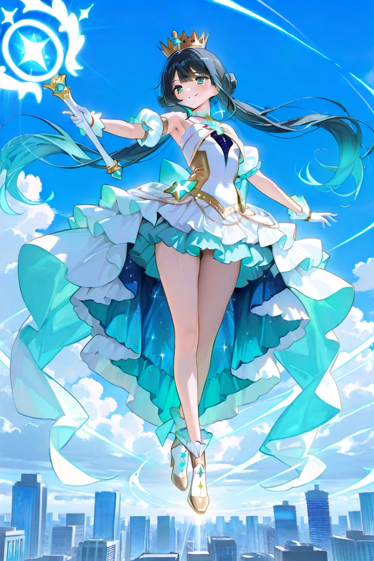 high resolution,(incredibly absurdres), (hires.fix:1.3),anime visual,extremely detailed CG unity 8k wallpaper, ((masterpiece)), ((top-quality)), (beautiful illustration), ((an extremely delicate and beautiful)) , 1 girl, tarot card fool, (character focus), (((panty shot))),((skirt lift)), white background, full body