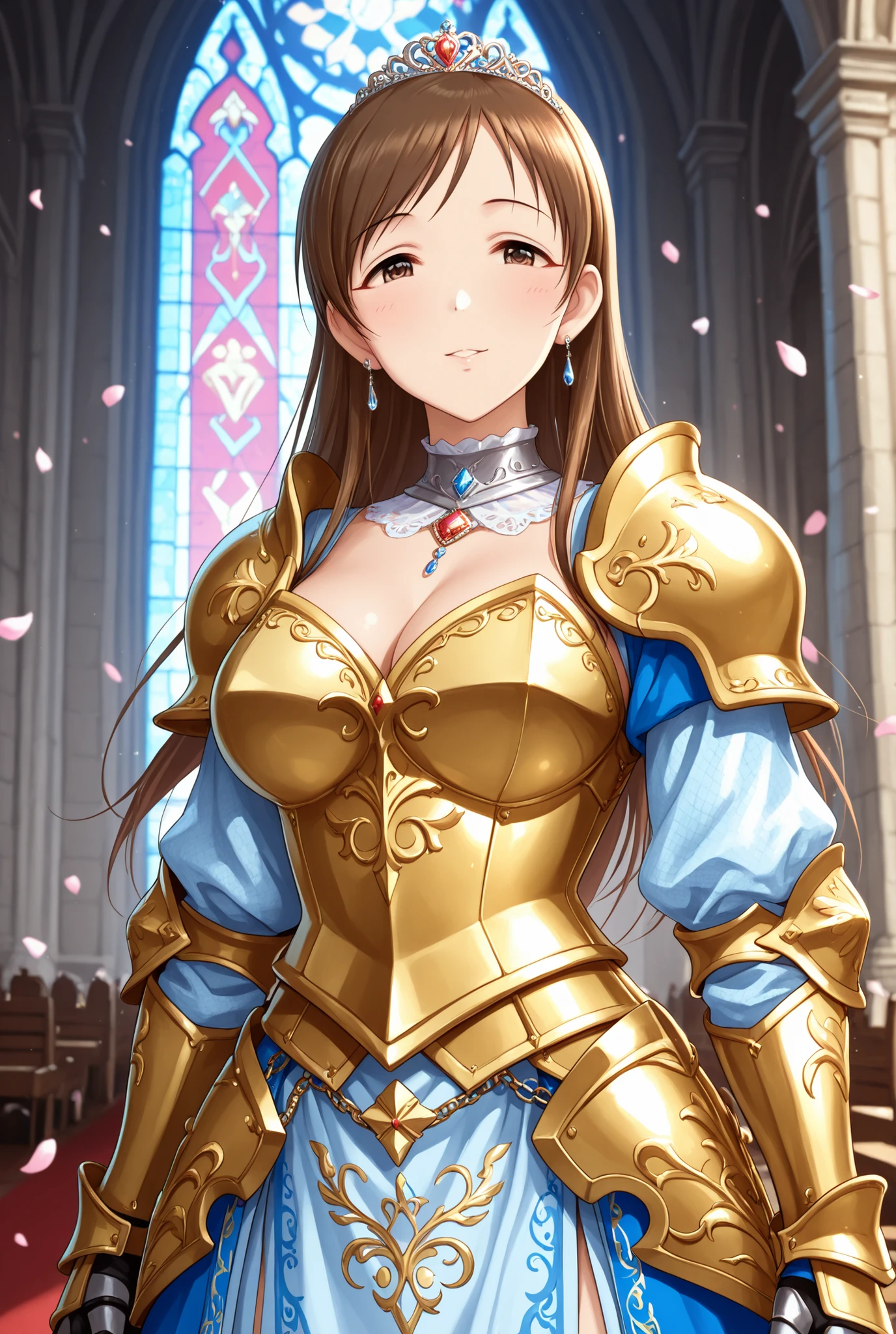 Highest quality}, {Very beautiful}, {Very detailedな}, {The beSt An illustration}, masterpiece,(((Skirt Lift:1.5))),((Showing off see-through micro pants:1.4)),garter belt:1.5,((Holy Knight)), Smooth breastplate, ((White Armor:1.5))、((((Extremely detailed and intricately decorated armor:1.35)))),Red Cowboy Shot,smooth udder、big 、(Golden Ratio,Tabletop, Highest quality, Highest quality, Official Art, beautifully、beautiful:1.2), Very detailed, colorful,Best details,An illustration, Great scene, (Adult,19 years old,One person&#39;S, One personで, Final Fantasy 12,Asheria:1.5, Asheria:1.5, Asheria:1.5, Curly Hair:1.5, Long Hair,Brown Hair:1.2,Asheria CoStume:1.5, Asheria CoStume:1.5, mini skirt,Knee socks, Thighs Thighs Thighs Thighs, gem, Blue Belt,Belt number 1),Course of action, A look of contempt ,Whole body 1.5, Squat, Spread your legs,,Squatting, Spread your legs, tight,no tightS,