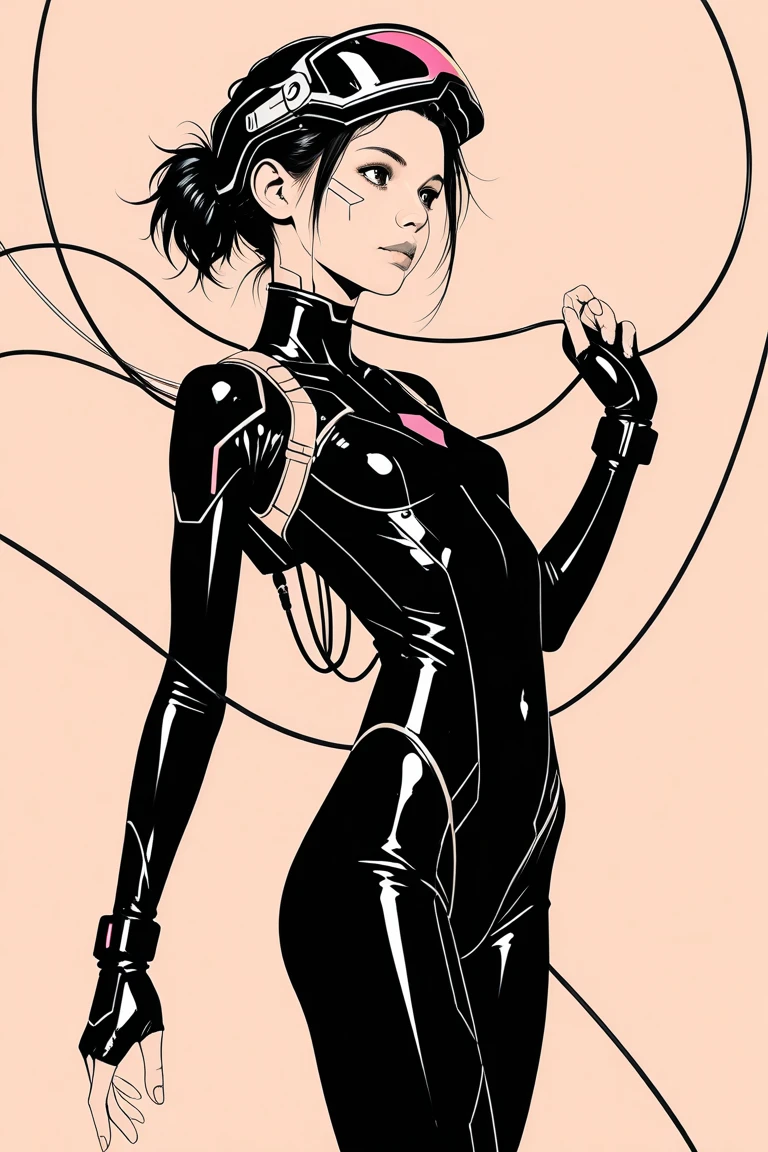 photo of mlp Meowko, RAW, beautiful woman, ((portrait)), ((detailed face:1.2)), ((anime face, anime facial feature, clear skin, glossy anime lips, clear skin), (short messy lesbian haircut, brunette: 1.55), (perfect proportioned body, Strong, muscular, narrow waist, narrow hips, skinny, large breasts), (she is wearing a spider Gwen Stacy cosplay, Spider Gwen, spandex body suit, black white and pink, webs), dance club, flashing lights, brick walls, dark atmosphere, (realistic photo, best quality, detailed), (8k wallpaper), (cinematic lighting, beautiful light, (night:1.3)) (sharp focus, intricate)