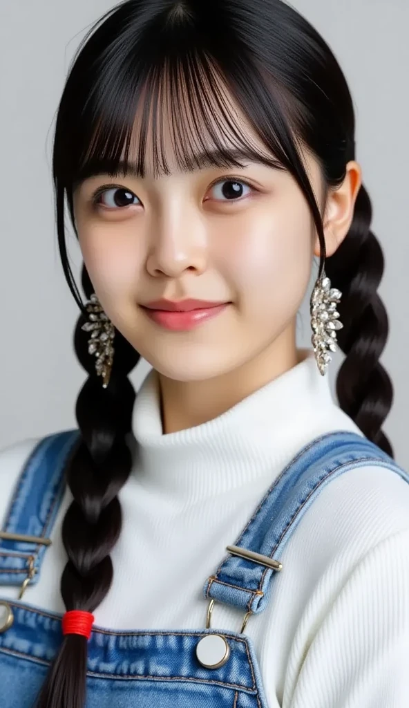 arafed asian girl with pigtails and a red and white dress, young adorable korean face, jaeyeon nam, wan adorable korean face, yanjun chengt, korean symmetrical face, korean girl, lee ji - eun, lee ji-eun, cute korean actress, young cute wan asian face, kwak ji young, korean face features, park ji-min