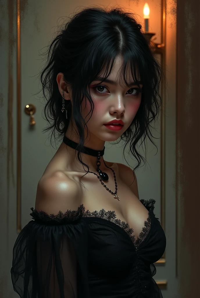 A captivating black and white portrait of Madison Beer, her short black hair artfully twisted in a half-up half-down style, exuding an alluring mystery and charm. The photograph, rich in contrast and depth, showcases every intricate detail of her expressive features, making it a mesmerizing, high-definition masterpiece. (720p or 1080p)

or

An evocative black and white portrait of Madison Beer, her short black hair delicately twisted in a half-up half-down style, exuding an enigmatic allure and intrigue. The photograph, steeped in contrast and introspective shadows, accentuates