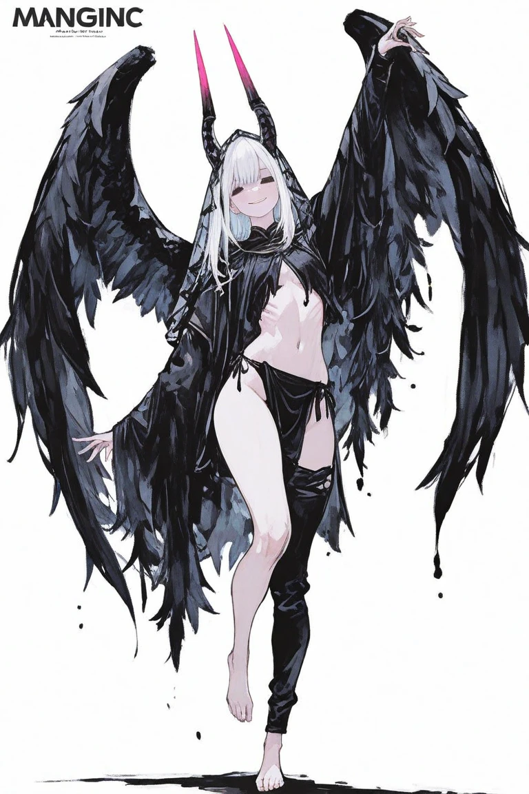 Moth women with dark grey and black and a little bit of red theme colors,big wings, big breasts, thick thighs, night sky, moth dust, nsfw, queen of the abyss