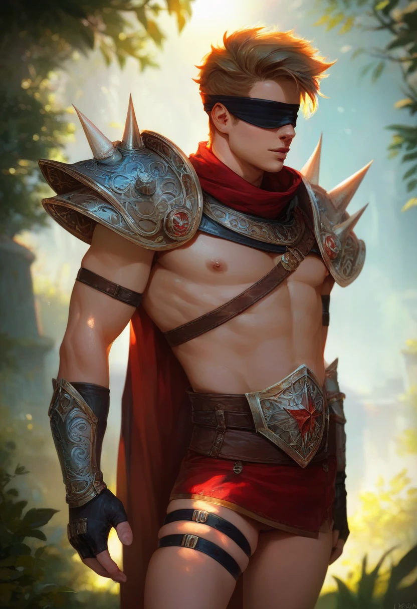 (max resolution: 1.2), (Ultra HDTV: 1.2), 8K resolution, Eye and skin details, detailed facial features, , (Sharp focus: 1.2), (Focus focus) facial expressions: 1.2), 1 Guy, Standing, White hair, exposed chest, 8 pack, (shirtless) shirtless, black thighs exposed, (((black briefs)))