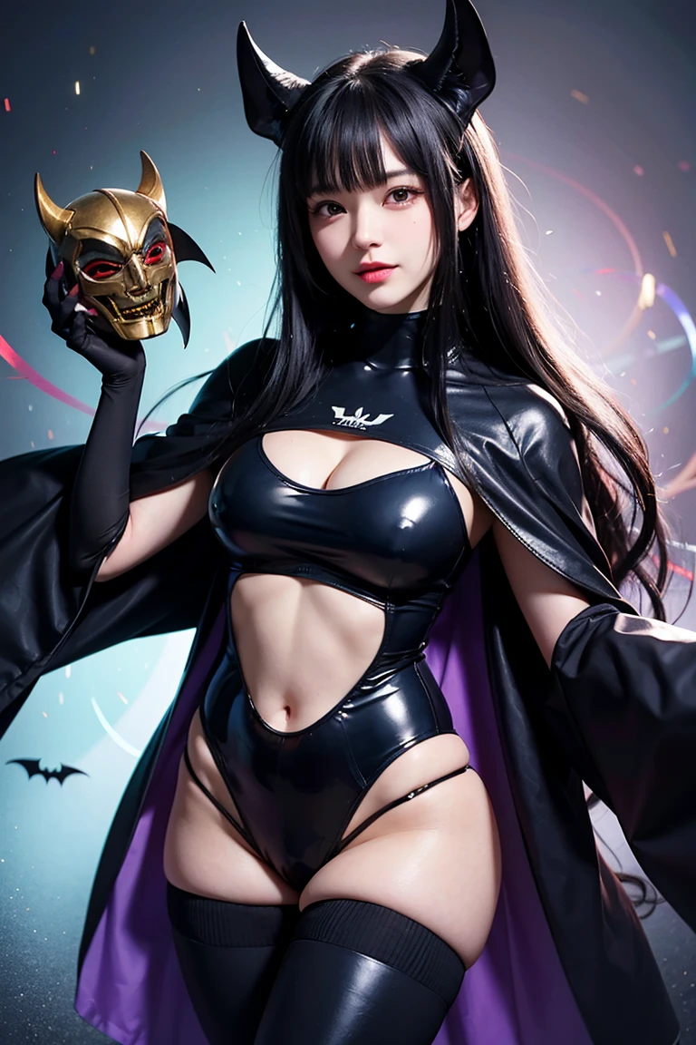 (super pretty chinese girl face)++,Saint Seiya Shining Gold Pikachu 1:2 fabrics, Complex ,(3D,CG)++It's mine,There is cleavage ,Longwei girl'body,Georgian Room,evil female robot (Mechanical wings:1.4) dressed in (Black robe:1.2) (Cloak:1.2),mechanical leg,