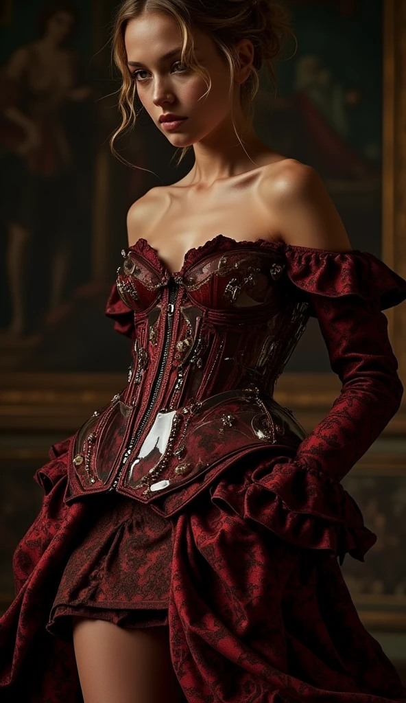 Corseted with velvet ribbon!!