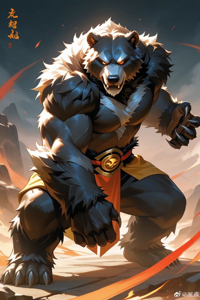 An old rabbit beastman with white eyebrows and white beard.。He is wearing a sweaty and dirty white japanese loincloth。Full body view。
Long rabbit ears。Three white eyes。
Stern expression。Massive and fluffy body。Black furry limbs。White sweaty armpit hair。Strong body odor wafts through the air。
heavy Sweaty body 。Oblique composition。
japanese Anime style Furry art 。