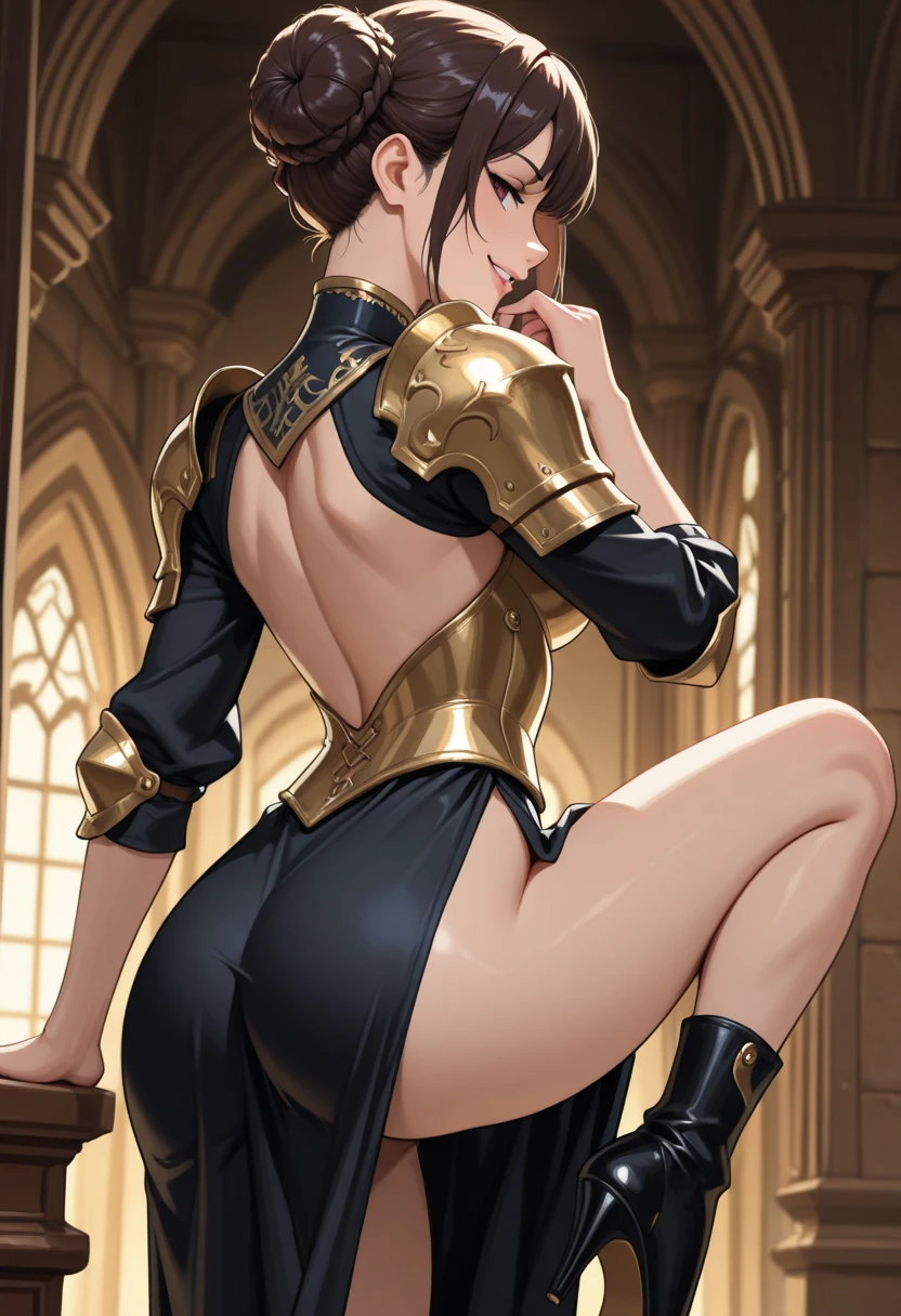 seductive blue eyes, clean finish, staring at viewer