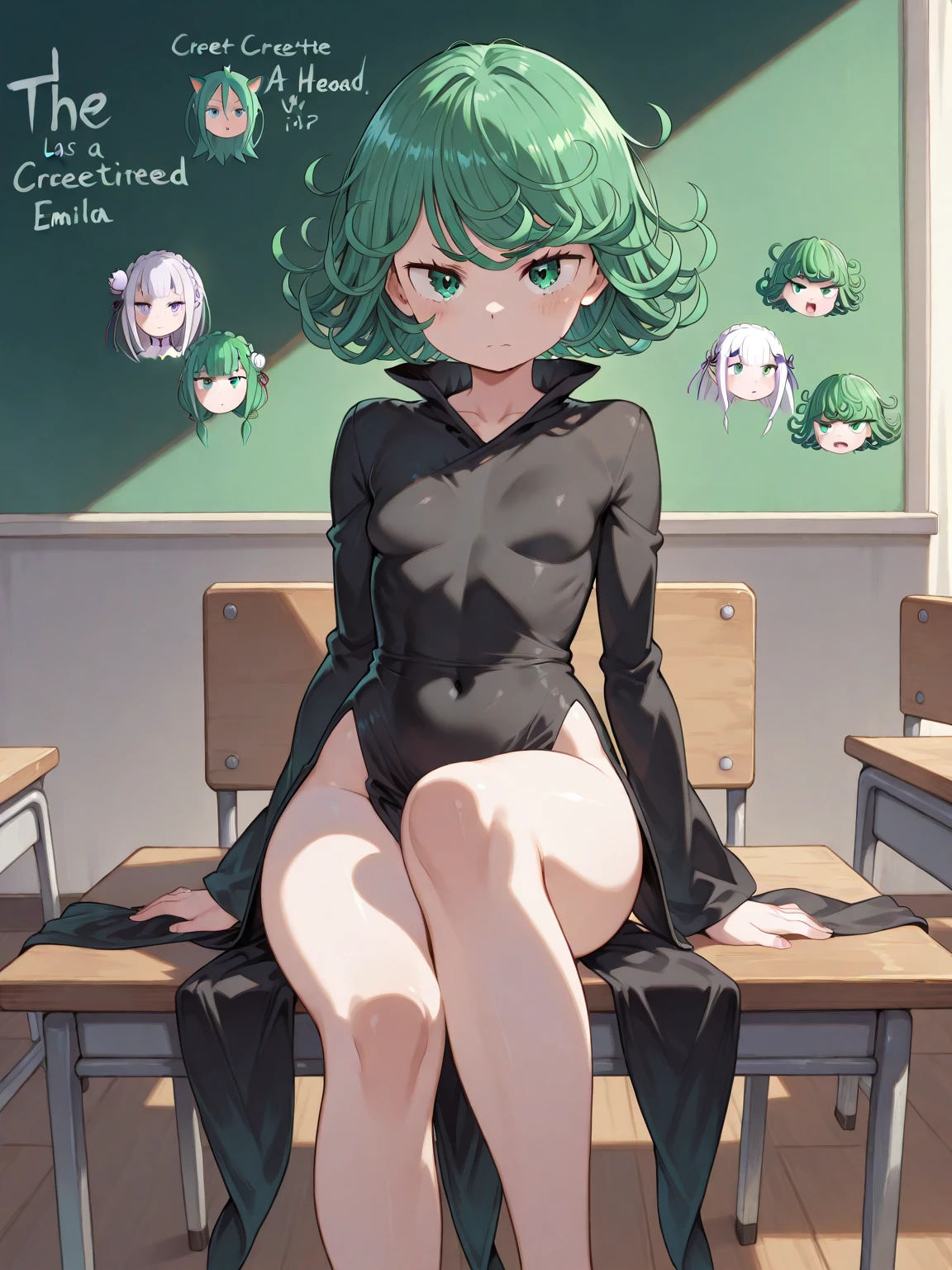 green hair,green eyes,crawl,embarrassing,,my eyes are full of tears,(collar),(lead)、elementary school girl、flat chest、very pointy nipples、(Squats at classroom desks)、naked、10 years old、lolicon、Open your、There are a lot of people around、((White love juice splatters all over the screen from her pussy.))、Mouth wide open and drool、Ahegao、(((A large amount of white love juice drips from the pussy.)))