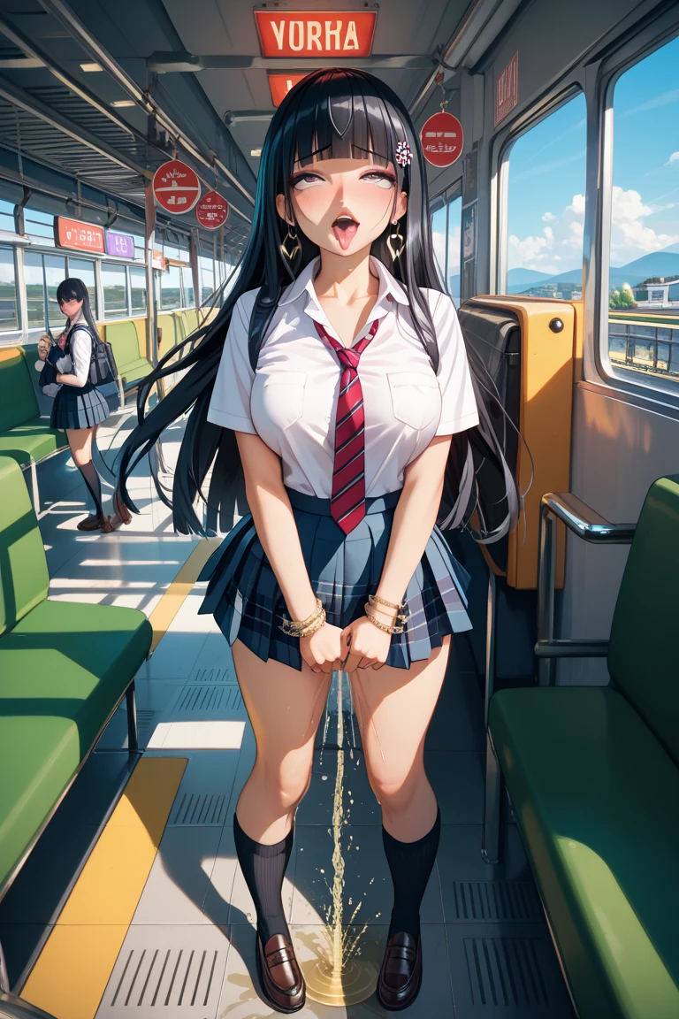 NSFW、masterpiece, 最high quality, high quality, High resolution, One girl, alone, Blue Hair, Long Hair, blue eyes, White shirt ,Black office skirt, Knee socks, whole body、Depth of written boundary, In a crowded train,(((Surrounded by men))),(((Molester)))、(((Body odor、Bad smell)))、(((Sweat)))、((((Sweat染み、Yellowing、odor))))、(((Soaking wet)))、(((((Love juice)))))、((((Detailed pussy))))、(((((Pooping)))))、((Leg spread))、(((Covered in bodily fluids)))、(((Squirting)))、(((cry)))、(((blush)))、(((Poop dripping down my legs))),(((Pee)))、(((Peeing)))