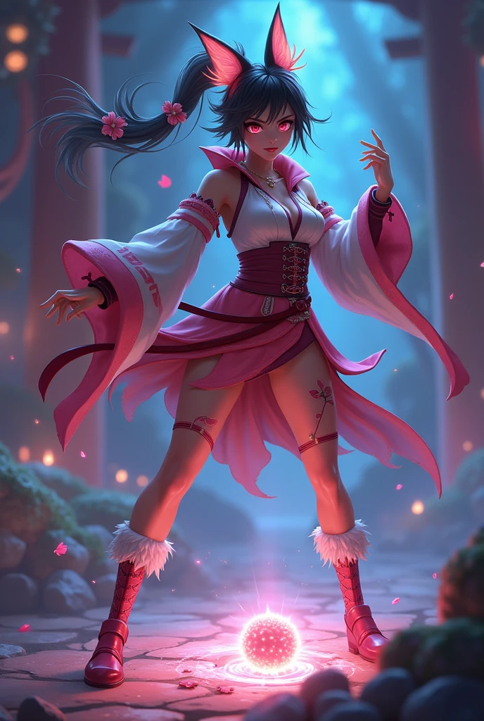 Animate《Naruto》Sakura Haruno in the middle,1girll,solo,The upper part of the body,dynamicposes,Perfect facial features,delicated face,greene eyes,Run,combats,best qualtiy,tmasterpiece,8K,