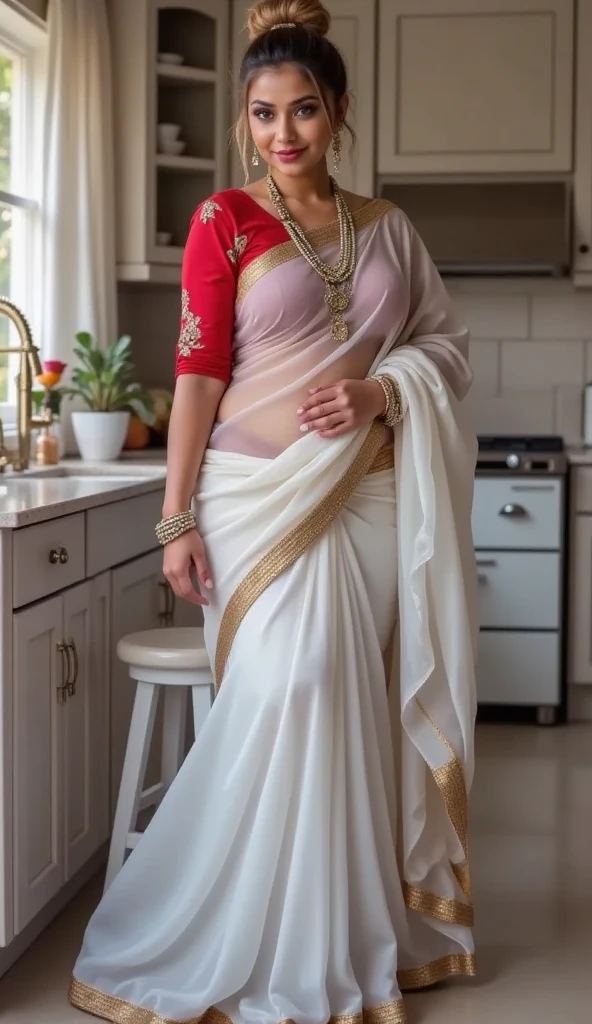 21yo girl, black hair, walking in a moonlit courtyard, exotic girl, indian, looking at the viewer, shining skin, perfect lighting, the embodiment of grace and elegance, (saree ), clear details, beautiful, detailed eyes, detailed pupil, volumetric lighting, Ultra Detailed, unity 8k wallpaper, ultra detailed, aesthetic, masterpiece, best quality, photorealistic smiling, marriage function,