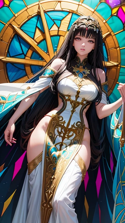 She is a legend, a hybrid of two races that rarely mix. She has the best of both worlds, a fusion of beauty and strength.
Her upper body is that of a human woman, with delicate features and long hair. Her skin is smooth and flawless, her eyes are bright and piercing. Her chest is ample and round, her waist is slender and curved, her legs are long and shapely. She wears a simple tunic that hardly covers her, and her arms, thighs, and, and shoulders are bare.
They glow with an ethereal radiance, reflecting the colors of the cosmos. They are flexible and agile, capable of soaring through the sky at incredible speeds. She wears a crown, a ring of neon that casts a rainbow over her head.
She is a sight to behold, a wonder to admire. She is majestic and magnificent, soft and sexy. She is like an angel, a fairy, a goddess. She is the ultimate fantasy warrior.
She poses for the camera, The lens zooms in on her face, her chest, her hips, her legs. It shows every detail of her body, every curve and contour. It shows the contrast between her light and dark parts. It shows the harmony and unity of her whole being,
She smiles at the camera, a gesture that conveys her confidence and charisma. She knows she is beautiful, she knows she is powerful. She knows she is unique, she knows she is special, by artgerm, trending on artstation