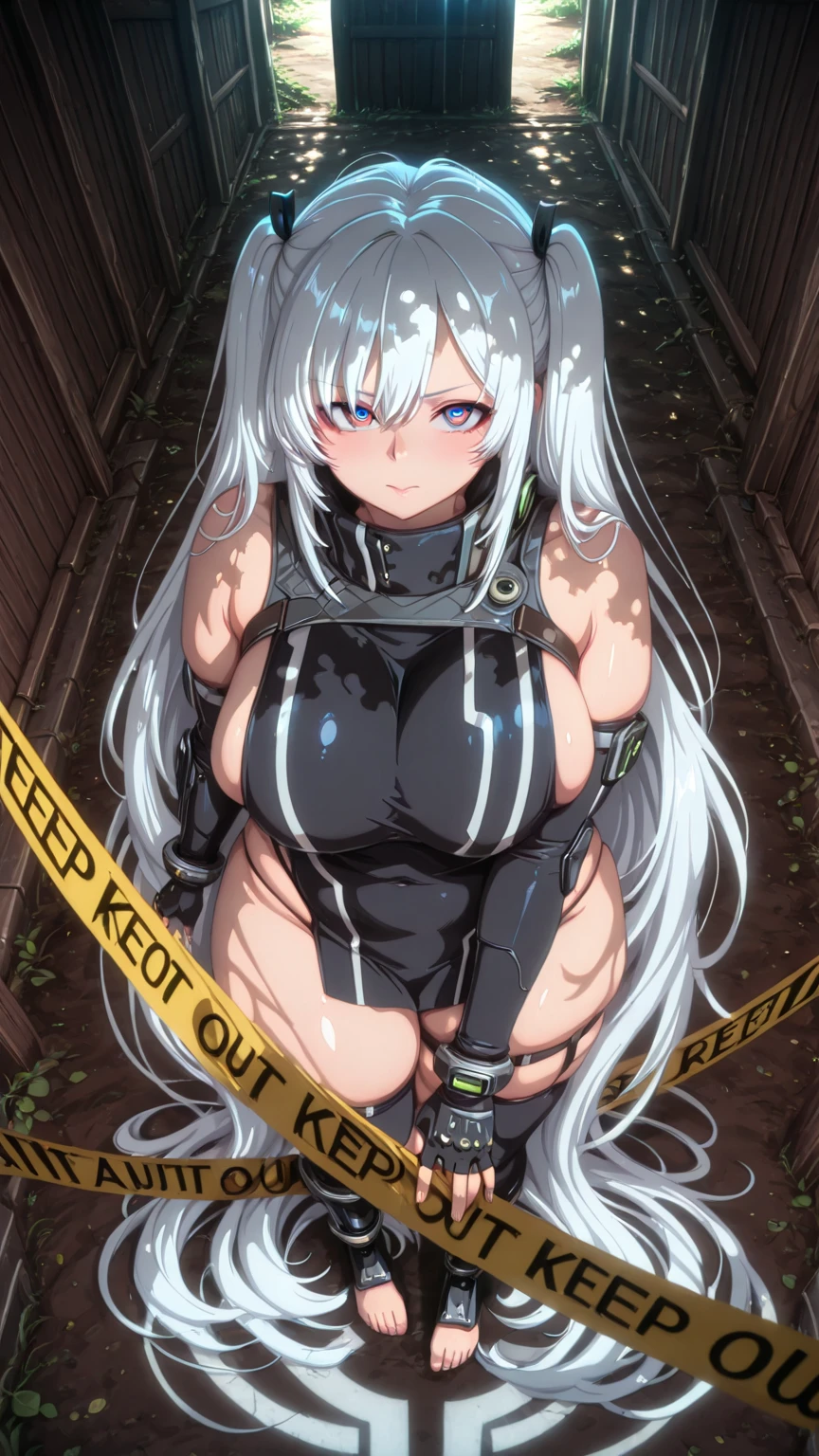 best quality, masterpiece, detailed,
SentoIsuzu,
solo, closed mouth, embarrassed,
brown hair, brown eyes, long hair, antenna hair, ponytail, hair bow,
black tight leggings, white t-shirt, plunging neckline, full body,
sitting on armchair, spread legs,
bedroom, cowboy shot,
shibari, chair bondage, restrained chair, upper body tied up to the armchair, handgagged by an intruder man, mouth mask, tied up by an intruder man, an intruder man handgagged, full body, arms attached to the armrests of the chair,