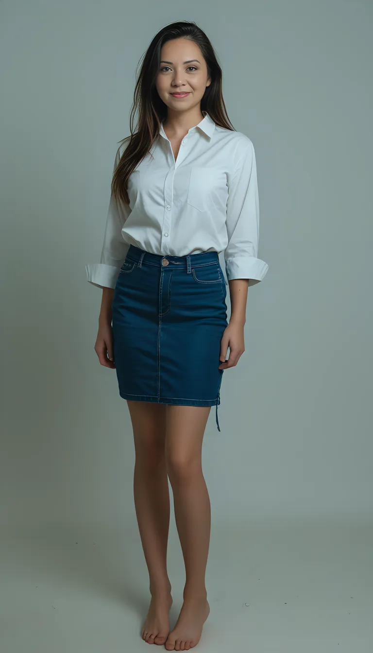 Lifting short skirt no panties