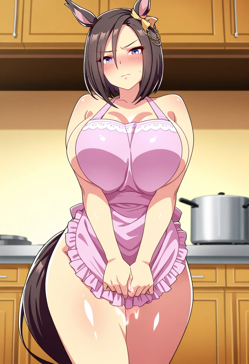 score_9, score_8_up, score_7_up, score_6_up, score_5_up, score_4_up, (source_anime), 1girl, (( white woman, long black hair, big breasts, Withered breasts, Sagging breasts, big Thighs, big ass, mature woman)), Distant vision, Low Illumination, Kitchen, Maid outfit, black skirt, Welcoming, Looking at the viewer, opening her ass, small anus, spread ass, masturbation