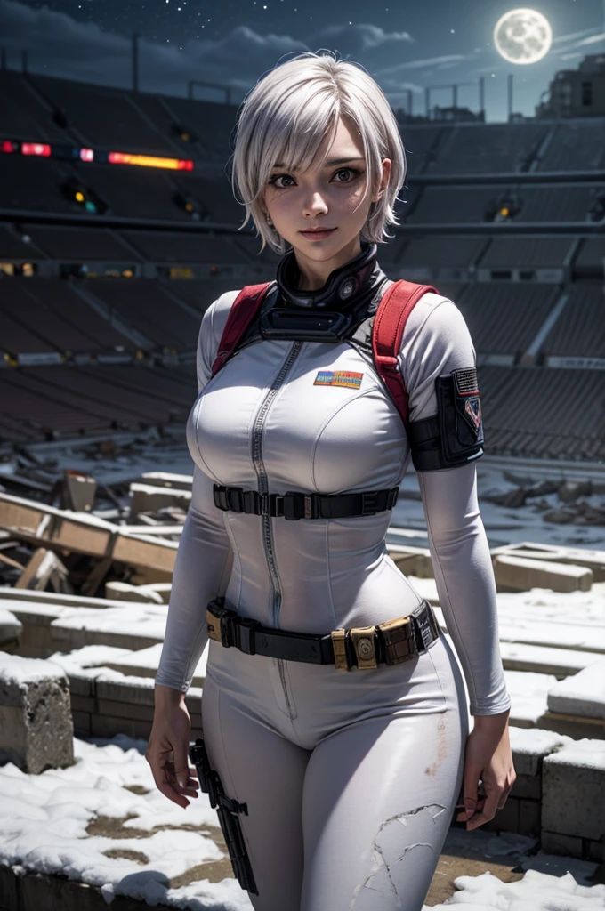 Gwen Tennyson,azarar,Tracer,Y'shtola Rhul,Rebeca Chambers,nier automata,Overwatch,fechar para cima,Mecha piloto,vista para a cidade,Tatuagens,Plugsuit rosa e prateado,top branco manga curta,Micro shorts de lycra branco,cinta-liga,barriga descoberta,short hair,maquiagem fofa,olhos verdes,Cabelos dourados dimensionais,Shy smile,Sardas,Beautiful girl,seios grandes,8k,ultra detalhado,Realistic,arte de fantasia,Armadura Ciborgue,superhero outfit,piercings na orelha,menina saiyajin,Female Saiyan,jaqueta piloto de manga curta branca,superhero angle, Superhero pose,view from the roof of the building,