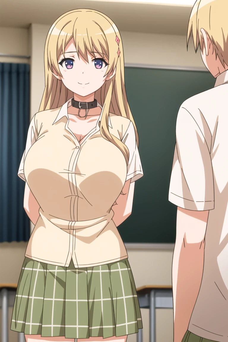 tearjulunatique, tearju lunatique, long hair, blonde hair, (green eyes:1.5), sidelocks, glasses, long sleeves, ascot, white ascot, gemstone, green gemstone, skirt, pencil skirt, classroom, (beautiful detailed eyes:1.6), extremely detailed face, perfect lighting, extremely detailed CG, (perfect hands, perfect anatomy), (Old man grabs her breasts:1.5), Very embarrassed, Troubled laughter, 3 old man, (masterpiece:1.2, blush, My chest is grabbed from behind, Surrounded by old people, Breasts are exposed, (cowboy shot:1.5), (illustration:0.8)