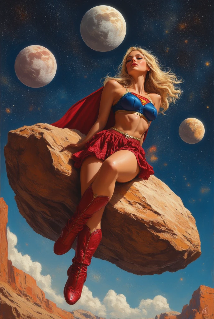 ((best quality)), ((masterpiece)), (detailed), blonde V2 pilot model hanging on human-sized V2 rocket with,  model riding broom like on bicycle saddle,young blonde art-model legs around flying broom, young finnish plump 
 blonde "Kiira Korpi" "Adriana Lima" model laughing on flying broom, beautiful large breasts defying gravity, art-model on rocket, large checker-retro broom flying sky, art-model flying a broom, but the broom is really a retro rocket! (sunset sky), 8K, detailed, extended dynamic range, photography by Model Mayhem and Frank Frazetta, hyperrealistic, 6500K daylight