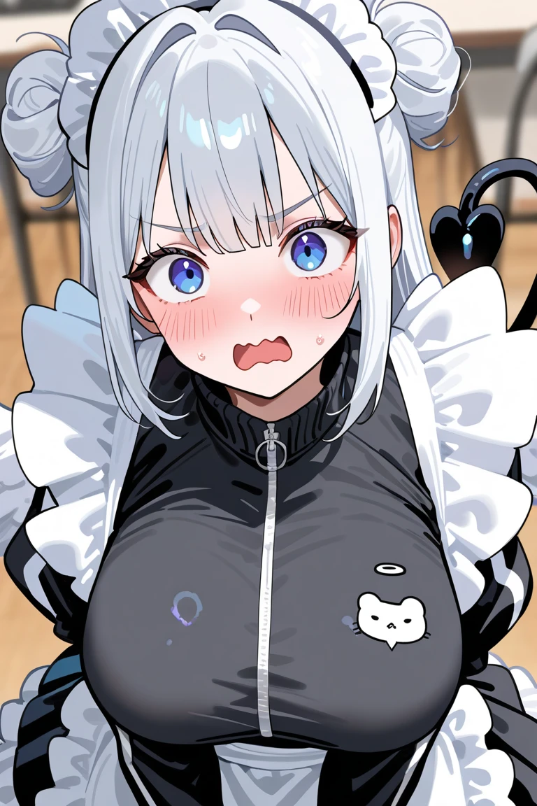 (((Hold a huge assault rifle in your hands)))、Long sideburns、Anime-style girl with a beautiful whole body, clean detailed faces, cyber,analogous colors, glowing shadows, Beautiful gradients, Depth of field, clean image, hiquality,Closing Black Parker、 higly detailed, high definition, blusher, fit, Heavenly beauty, Very detailed, soft-lighting, full - body,Green&black hair,Green eyes、(((Huge-breasts))),Very broad plan、bbw、