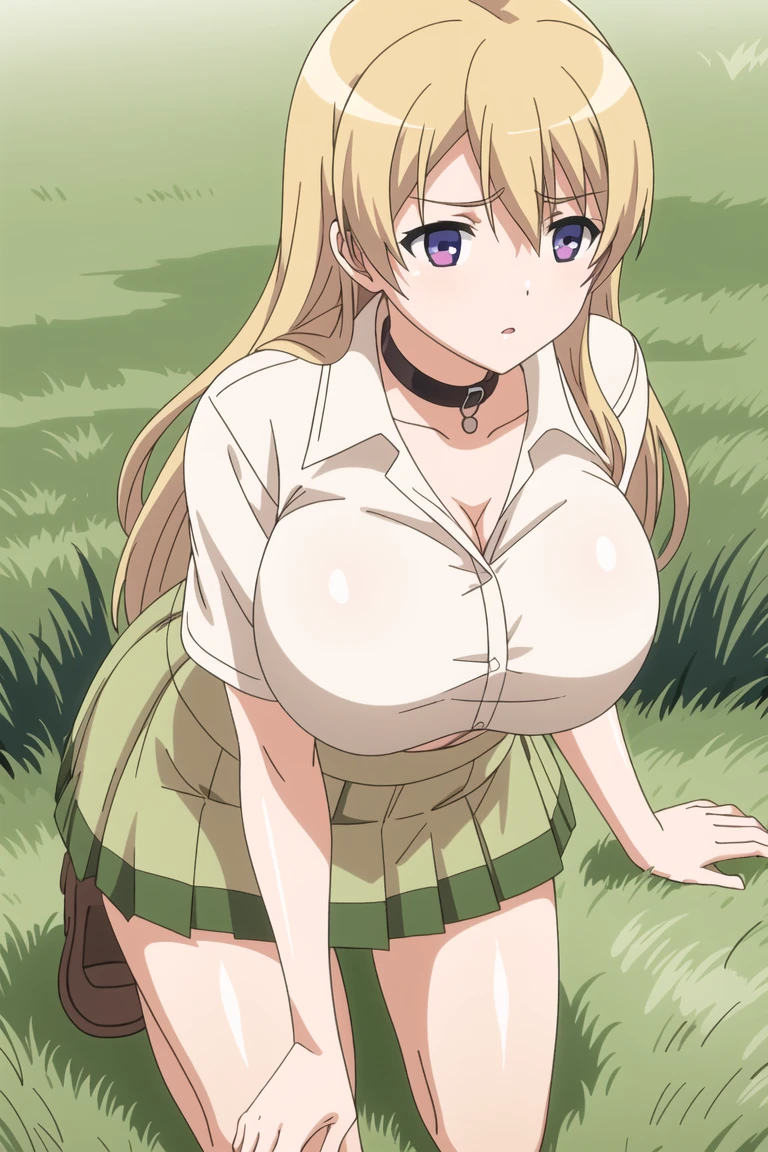 (masterpiece, best quality, ultra-detailed, high resolution, detailed eyes), nsfw, {vulgar}, takeda hiromitsu style, (1 mature female), elf, long straight hair, blonde hair, curvy body, white skin, green clothes, forest, leaning against tree, standing, scared, bdsm, arms up, blindfold, restrained, bound arms, 1boy, skirt lift, pussy, vibrator, pov, blushing, love juice, sweaty skin, breath, drool