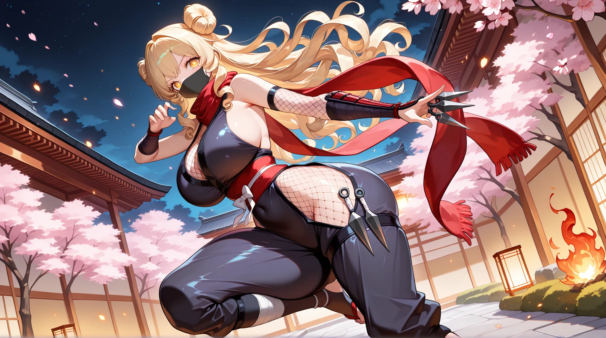 Tsunade in naruto, (solo),(Flirting gestures),(Enticing expressions),let her naked,naked ninja,A MILF, trending on artstationh, intricate face details,Curvy physique, (Thick body),vibrant, 4K, 12k resolution,