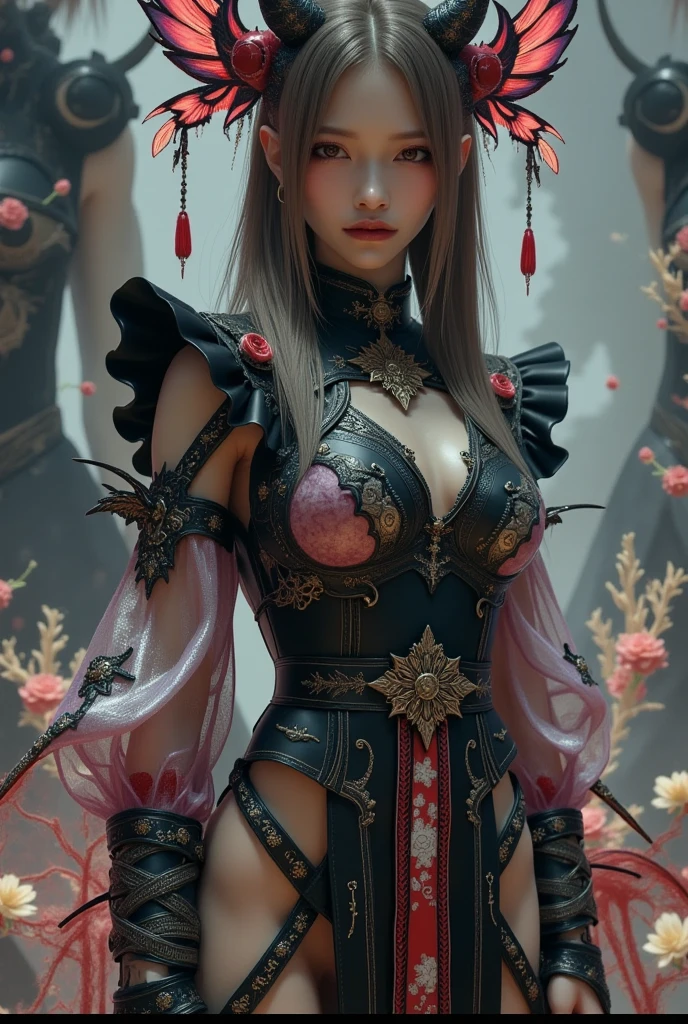 ((masterpiece:1.4)、(top-quality:1.4)、(reallistic:1.7))、a beauty girl、Super sexy daughter、Super beautiful girl、1girl in:1.4、Sexy clothes that show through the inside、Brilliant costumes、Glossy luxury latex、Luxury Latex Bodysuit、By Luis Royo、age19、Super Ultra Ultra Bikini、Outstanding style、(Two legs are drawn correctly:1.7)、(Two arms are drawn correctly:1.7)、The limbs are anatomically correctly drawn:1.7、Slender Abs、(beauty legs:1.4)、beautiful countenance、kawaii faces、Beautiful udder、Beautiful ass、A detailed eye、beautidful eyes、Raw photo、red-lips、Red high heels、a choker、a necklace、耳Nipple Ring、Fantasy of an ancient city、