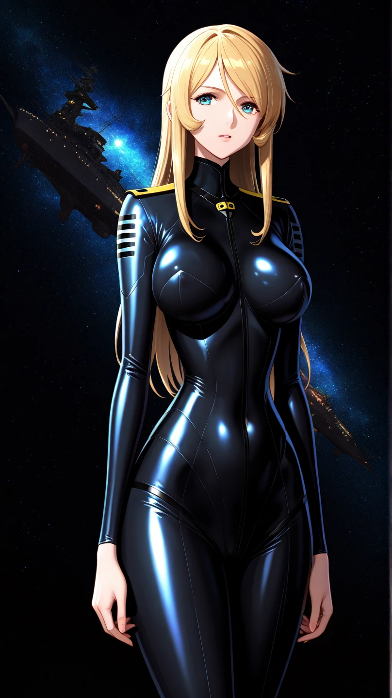 (masterpiece:1.2, best quality:1.2, extremely delicate:1.2), a mature women with long slightly curly brown hair, a well-defined face, intense eyes, a thoughtful expression, brown skin, tall and athletic build, a futuristic fantasy-style blue and black short-sleeved tight-fitting wetsuit, matching trousers, wrist guards, she sits leisurely on a seaside rock, this character embodies a finely crafted futuristic fantasy-style swimmer in anime style, exquisite and mature manga art style, dramatic, high definition, highres, ultra-detailed, ultra-fine painting, professional, perfect body proportions, golden ratio, anatomically correct, symmetrical face, extremely detailed eyes and face, high quality eyes, creativity, RAW photo, UHD, 32k, Natural light, cinematic lighting, (masterpiece-anatomy-perfect:1.2)