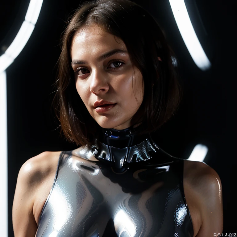 8K, raw image, realistic: 1.25), (Lip balm, eyelash, shiny face, shiny skin, best quality, Ultra high resolution, depth of field, Chromatic aberration, Corrosive substances, Moisturized lips, A specially trimmed face, Eyes with sparkling details, black hair, semi-long, modern, tight knit dress, sheer