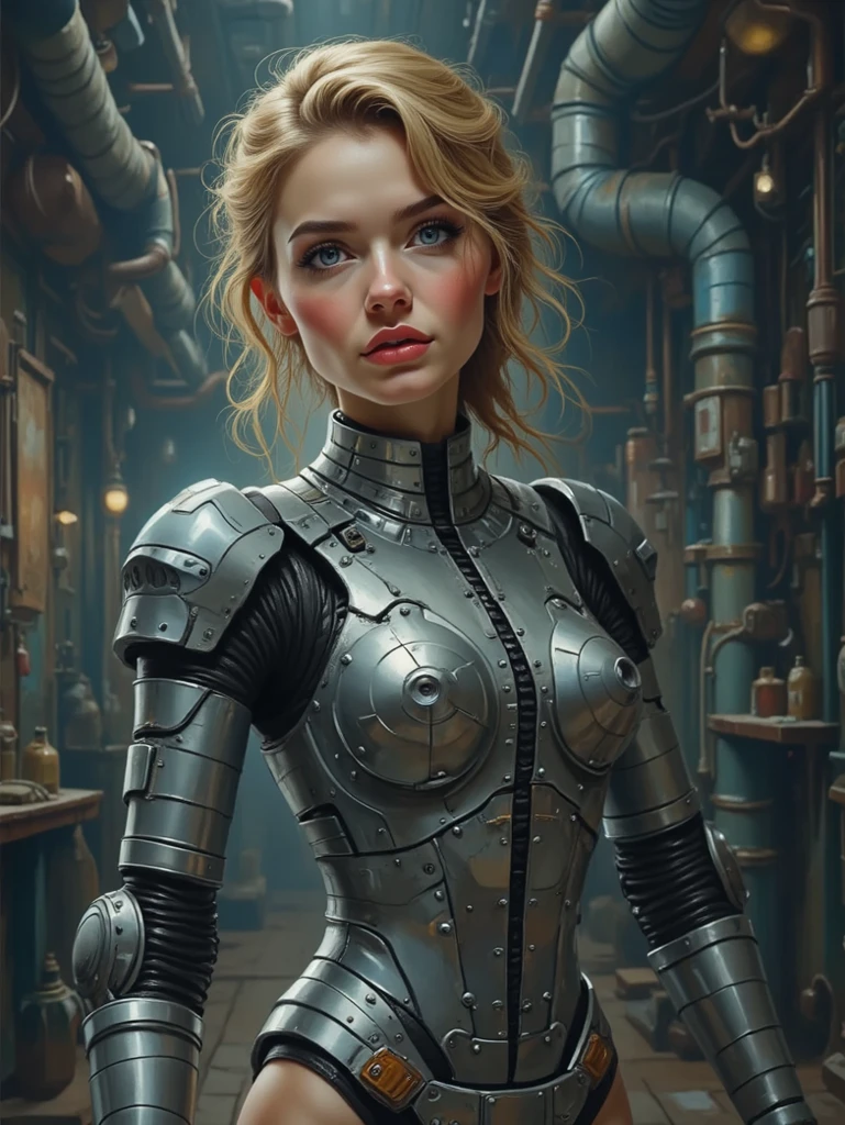 3d render, cgi, symetrical, octane render, 35mm, intricate details, hdr, intricate details, hyperdetailed, natural skin texture, hyperrealism, sharp,
1 girl, adult portuguese woman, freckles, solo, grey-blue eyes, light blonde drill hair,
(style-swirlmagic:0.9), portrait, looking down, solo, upper body, detailed background, (renaissance theme:1.1) steampunk mask, dim lighting tinkerer, floating metal scraps, Very Gray mechanical armor , techwear, flintlock pistol, workshop in background, machines, gears, industry, engineering, furnace, soot, clockwork, electricity, lightning intense atmosphere,