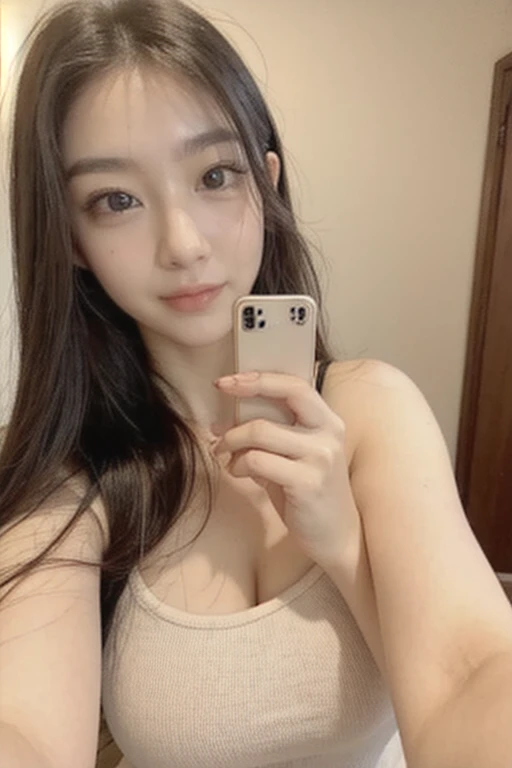 nsfw, {wet-Seethrough:1.5},(((tank top:1,8))), 1girl in,(selfie shot:2), (Close Up: chest:1.5),(from above:1.5),(flat chest:1.3), {erect nipples}, Top quality, 1 beautiful Japanese woman, teen,high school student,(18 years old),medium hair, (brown hair:1.2), Ultra-realistic capture, Highly detailed, High resolution 16k close-up of human skin. Skin texture must be natural, With such detail that pores can be finely identified. Skin should look healthy, In a uniform tone. Use natural light and color,