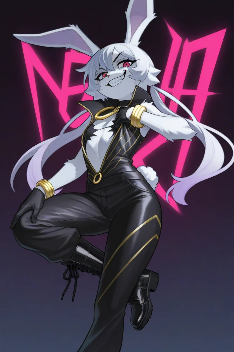 {{{{Demon Beast}}}, fox head, wolf carcass, Xiaoyi, Lion's tail, four legs, anime