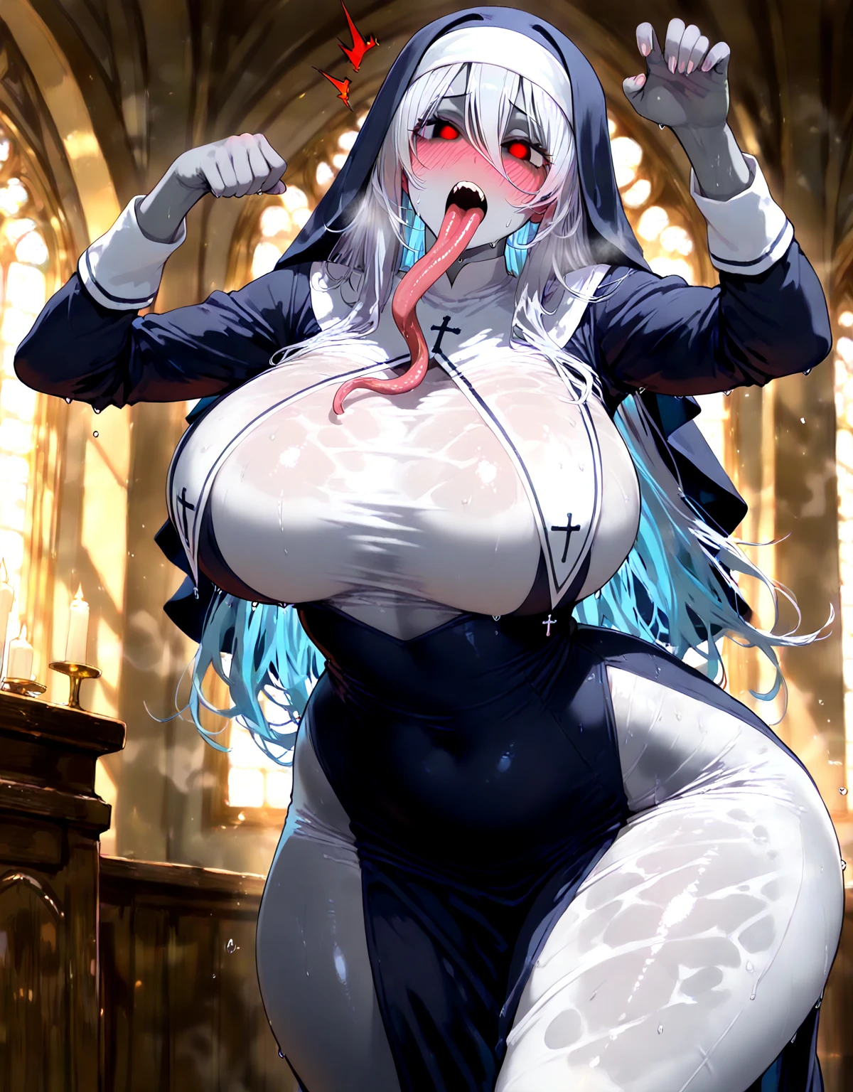 nsfw, 1girl, penis, paizuri , titfuck, cum, penis touching breast , white skin female, white nipples, masterpiece, best quality, illustration, miracle tou, gothic castle,throne room, upper body, black dress, hair ornament, flower, big breast, naked, super white skin, pale skin, pale nipples,big nipples, puffy nipples, jewelry, evil smile ,black hair, red eyes, long hair, perfect nipples, blushing, upper body picture, mad smile, people in background, black hair, black clothes, detail penis,