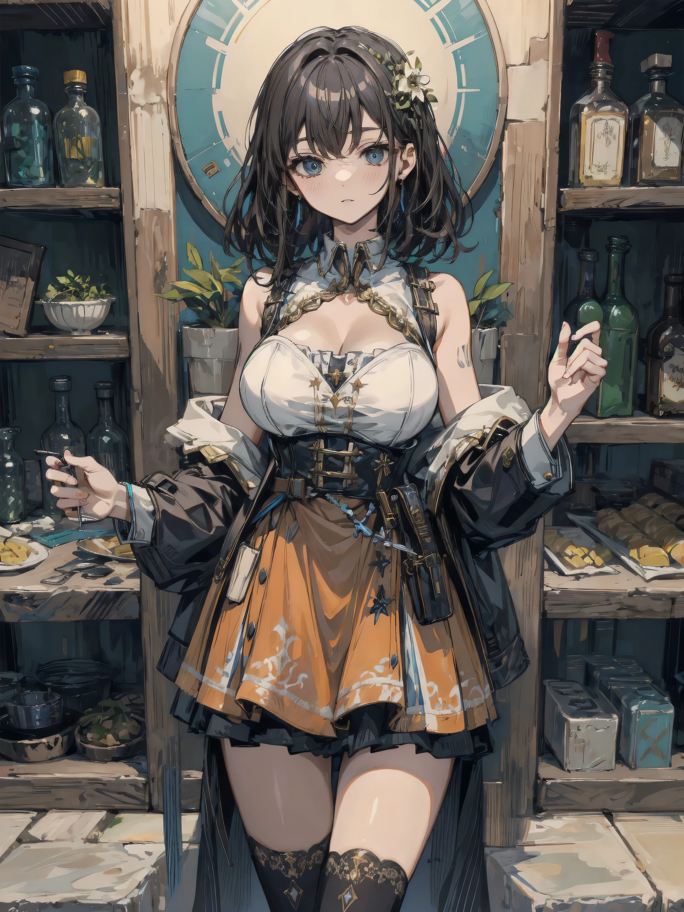 masterpiece, absurd, (Intricate details), (rich and colorful), Photography Lighting, Extremely detailed 8k CG Unity wallpaper, 1 girl, Very large breasts, Puppy pose, Throw, Not suitable for working hours, provocative, nervous, Awkward,ashamed, blush, Torn clothes, Partial Nudity,)huge , Crazy breast swelling, Chest larger than shoulder blades, Big breasts and thin waist,(huge breasts:1.2),Hydrated skin((rogue))((非常huge乳房)),((Grooves reveal original skin))
