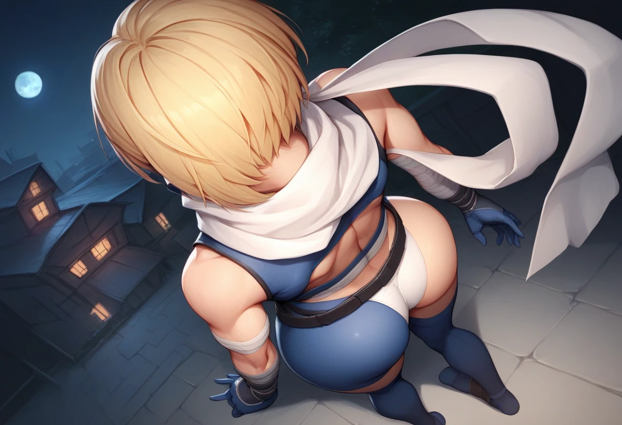 NSFW (Highest quality:1.5, High resolution, 超High resolution, 4K, Detailed lighting, Shaders)(Beautiful details:1.6)(Artoria Pendragon), alone topless Completely naked (Swimsuit)++ short hair,ponytail Parody, Blue choker, Beautiful Abs Beautiful arm muscles ((Are standing)) Realistic swimming pool Angle from below Cool look Beautiful ass