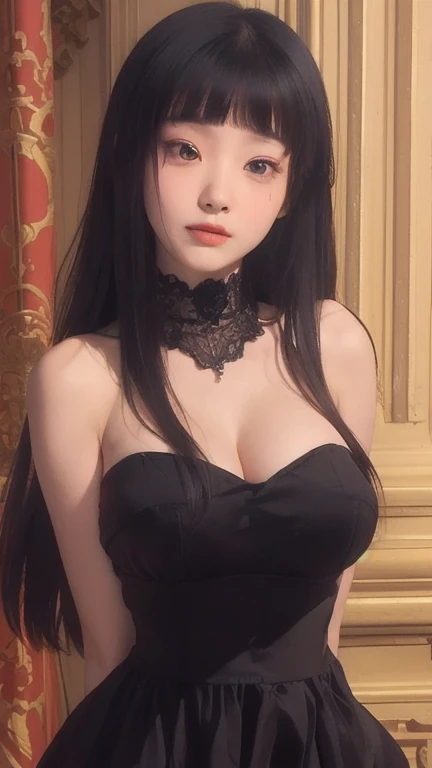 A black silk dress、Close-up of woman wearing black headscarf, Gu Weisz style artwork, IG Model | Art sprouts, extremely detailed Art sprouts, Surrealist anime, Soft Portrait Shots 8K, Art sprouts. Anime Illustrations, Bovoort'Art style, Blue-haired princess, 8k Art sprouts bokeh,Blue Hair,Semi-long hair,blue eyes,Beautiful glasses,wear glasses(focus),huge ,A big smile