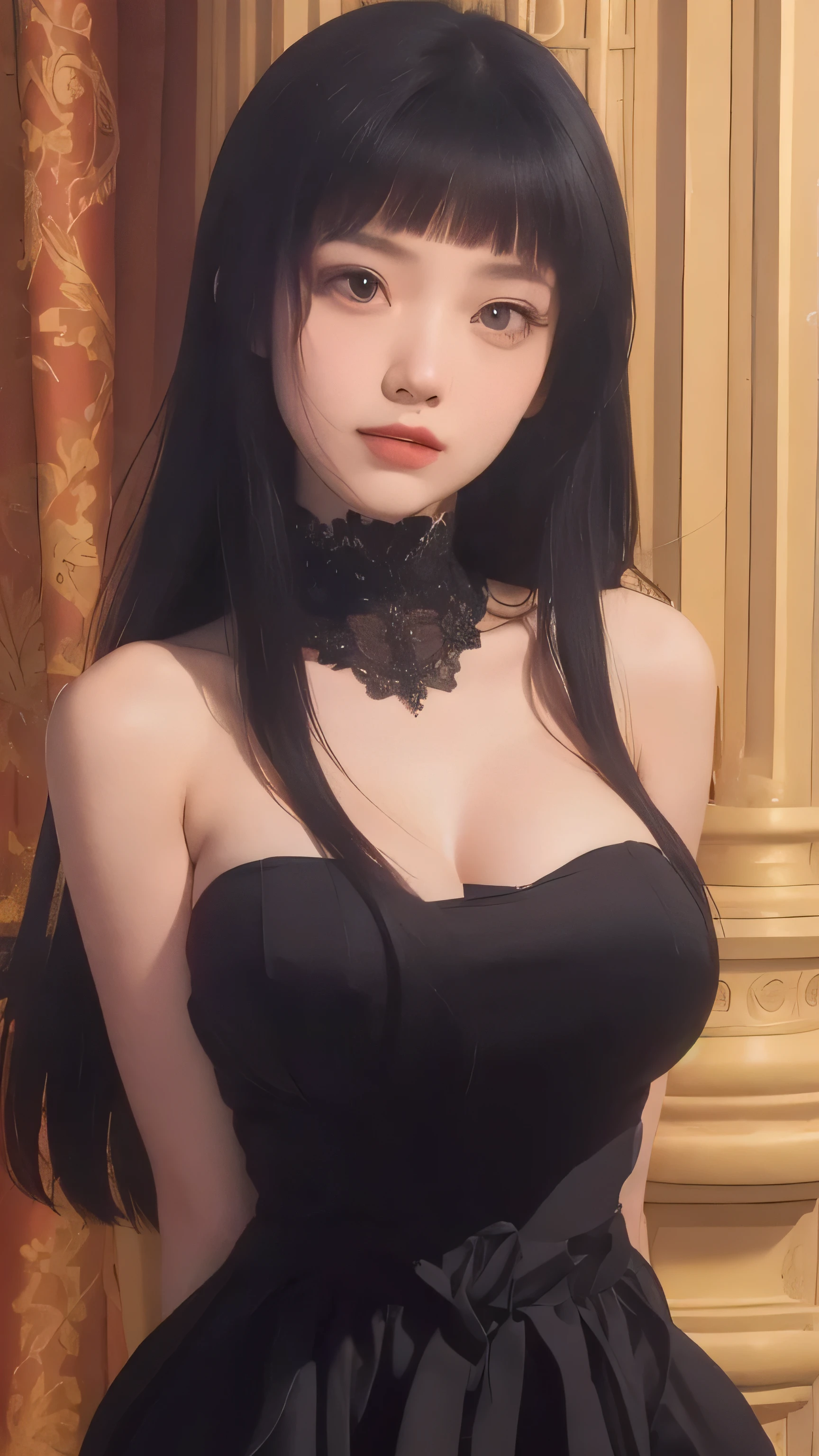 8k portrait of beautiful cyborg with brown hair, intricate, elegant, highly detailed, majestic, digital photography, art by artgerm and ruan jia and greg rutkowski surreal painting gold butterfly filigree, broken glass, (masterpiece, sidelighting, finely detailed beautiful eyes: 1.2), hdr,