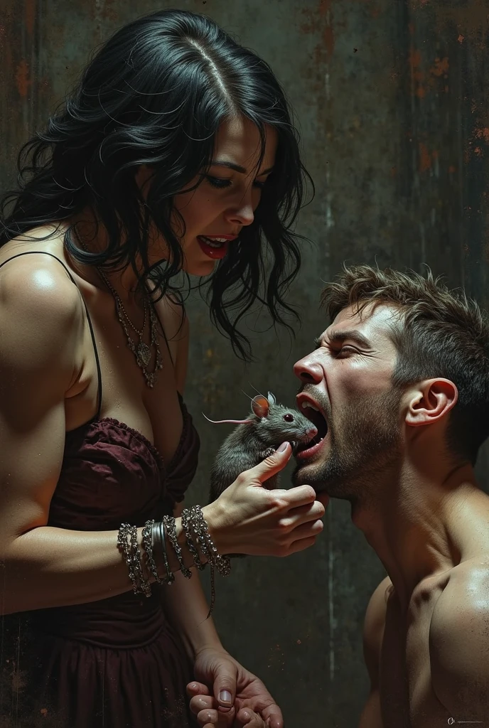 Rat faced man having sex with cheap ugly woman for 10 dollars. 