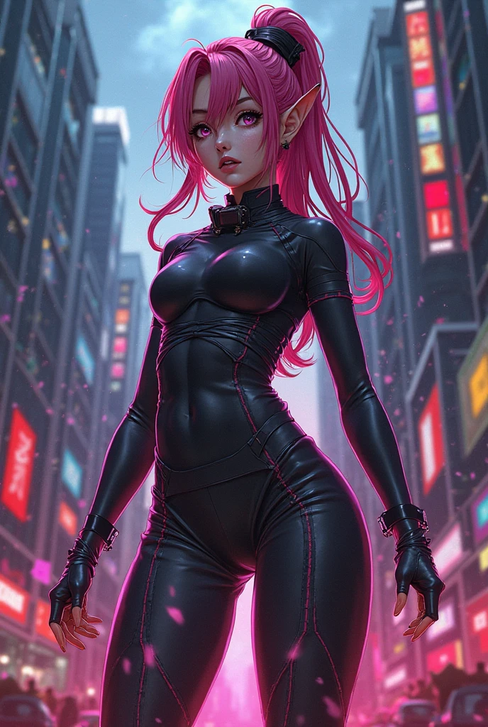 cute cartoon girl,(((1girl))),((extremely cute cartoon girl with liquid paint hair)),
(large breasts:1.4),(((very long hair,absurdly long hair,hair down to the waist,liquid paint hair:1.1,neon purple hair|neon pink hair|neon blue hair|neon aqua hair|purple hair|fuchsia hair|fluorescent blue hair|amethyst hair|neon hair|bright pink hair :1.5,bright hair: 1.3,hair made of paint and defies gravity,thick flowing,paint splatter:1.3,shiny hair: 1.3,vibrant colored hair))),((heterochromia:1.5,eye1 purple,eye2 pink,upturned eyes:1.3,perfect eyes,beautiful detailed eyes,finely detailed beautiful eyes:1,symmetrical eyes:1)),((fat)),(((lustrous skin:1.5,bright skin: 1.5,skin tanned,shiny skin,very shiny skin,shiny body,plastic glitter skin,exaggerated shiny skin,illuminated skin,wet legs))),(spider lower abdomen,narrow waist,wide hip,athletic body,inflated legs,delicate detailed fingers,detailed body,human hands,(detailed face)),
cute,slutty,seductive,erotic,(((nsfw)))
(((liquid paint clothes,clothes made of liquid paint,body paint))),underboob,with liquid paint micro clothes,body paint,dripping paint,liquid pain tiny thong,bare legs,((wet liquid paint clothes,detailed outfit,detailed liquid paint clothes)),
(dynamic pose:1.0),solo focus,embarrassed,(centered,scale to fit dimensions,Rule of thirds),
cyberpunk city by the ocean at night, with bright neon signs and dark stormy clouds and puddles,
High resolution, sharp focus, (ultra detailed, extremely detailed), (photorealistic artwork:1.37), 8k wallpaper,((synthwave background theme)),(((vibrant colors,))),(intricate),masterpiece,(best quality),synthwave neon colors,
